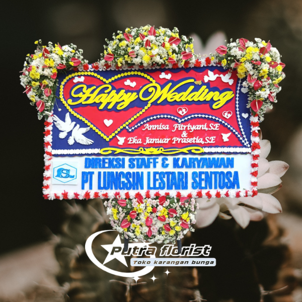 Karangan Bunga Happy Wedding HW020