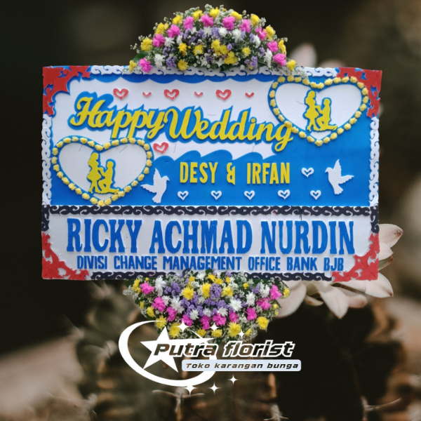 Karangan Bunga Happy Wedding HW021