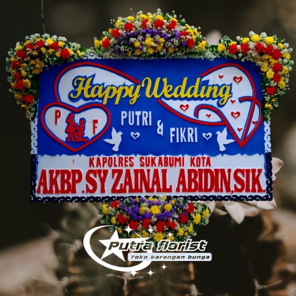 Karangan Bunga Happy Wedding HW022