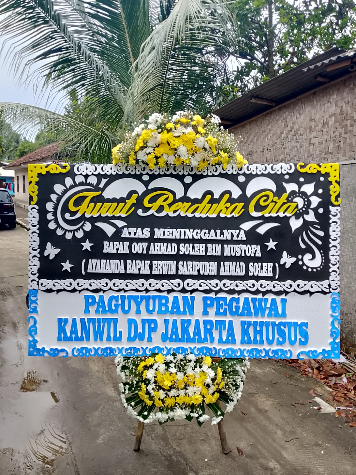 bunga papan duka cita Pangandaran