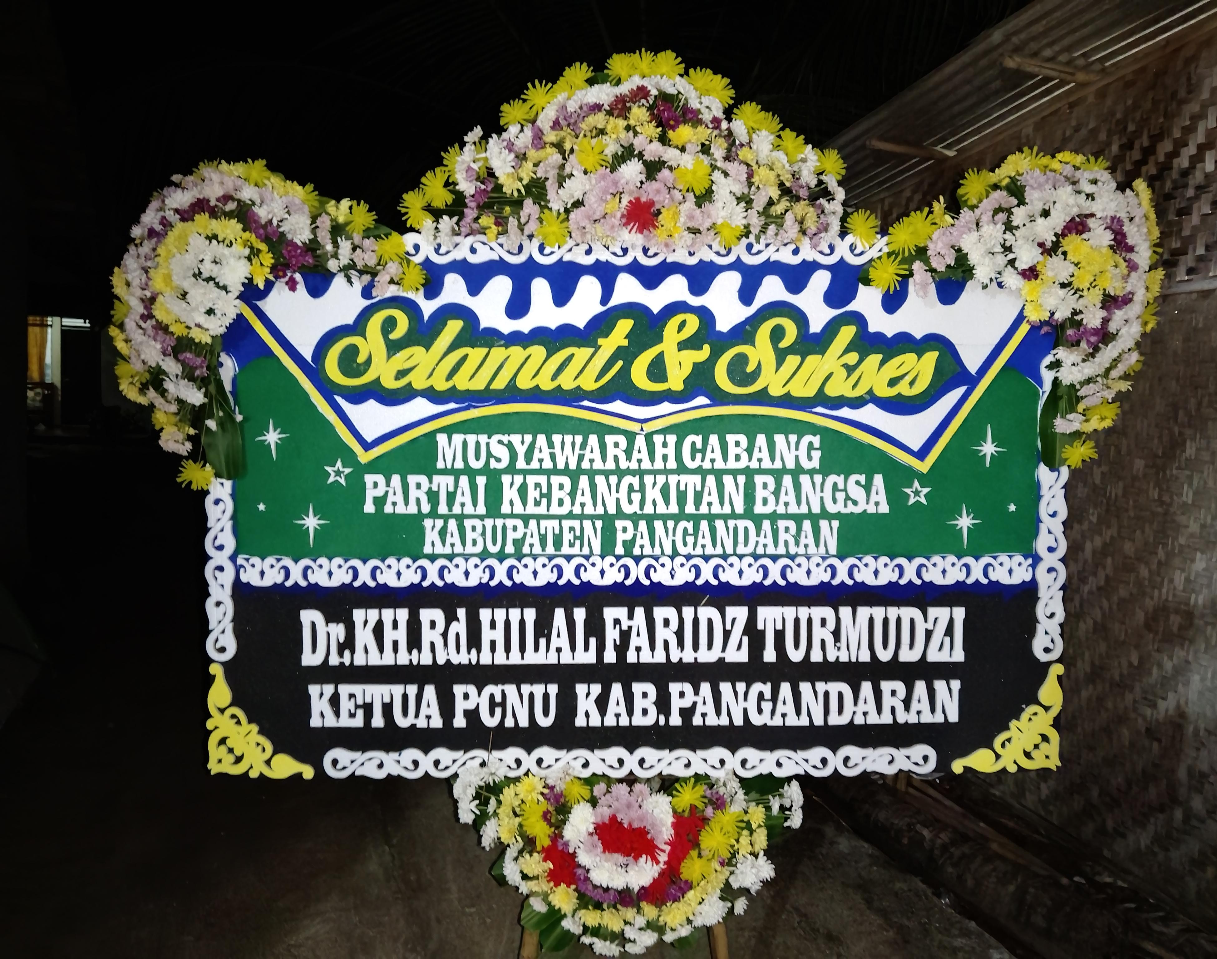 karangan bunga di pangandaran