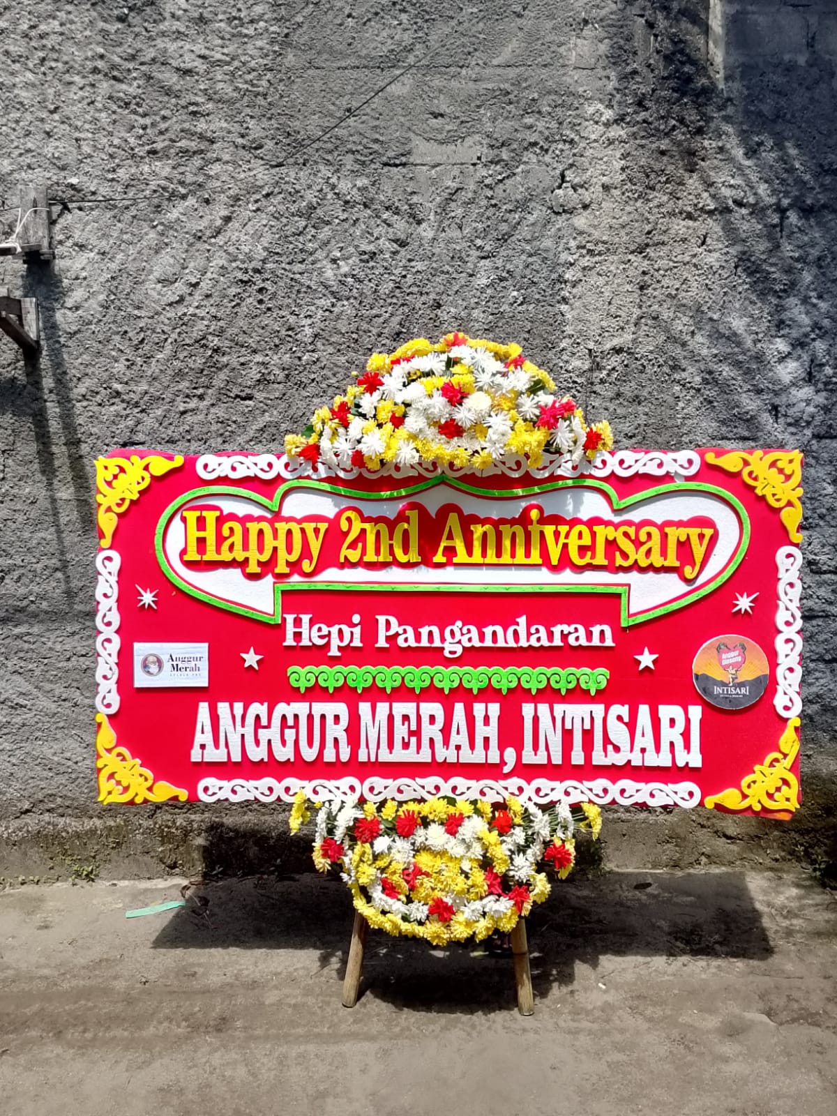 karangan bunga di pangandaran