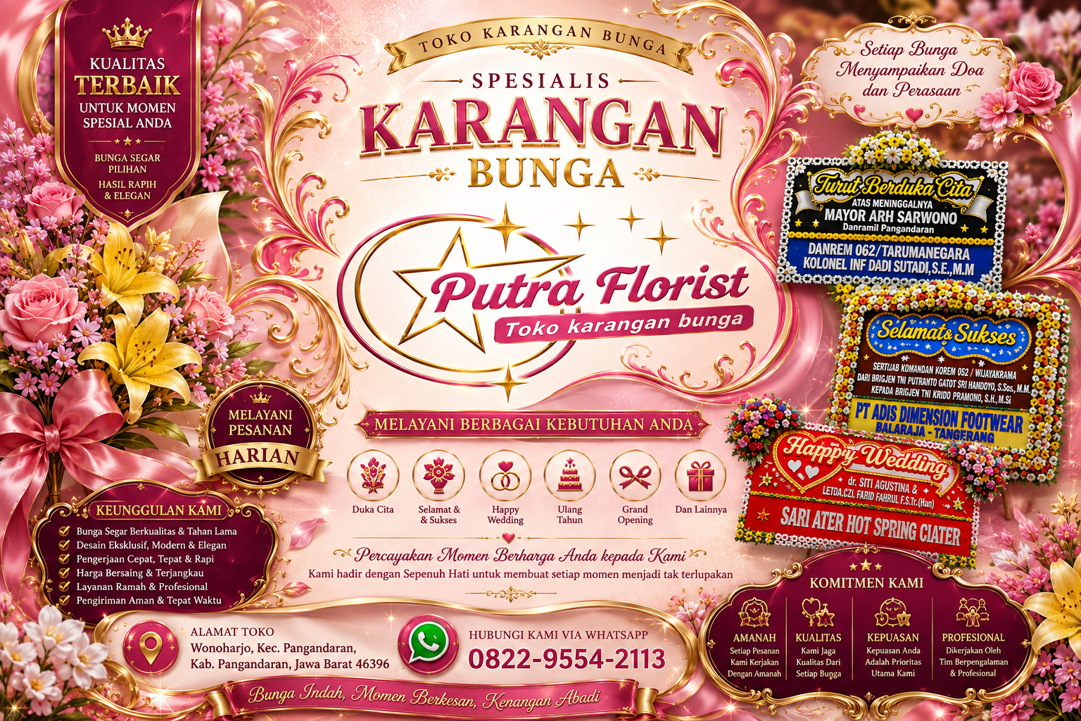 karangan bunga pangandaran